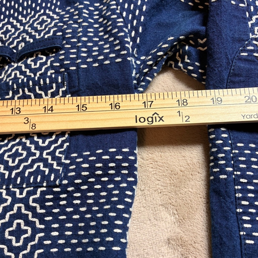 Graph Zero Indigo Sashiko Patchwork Workwear Jack… - image 8